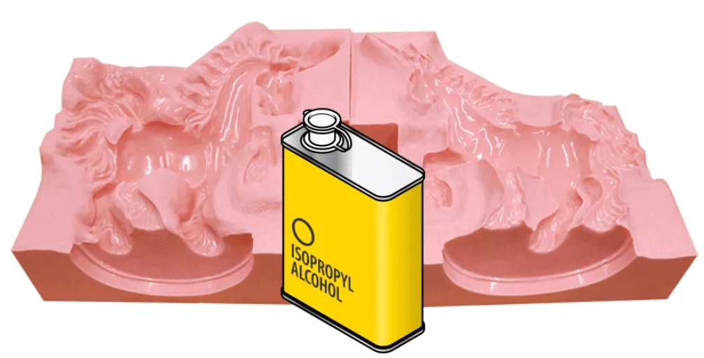 Clean Two Mold Halves